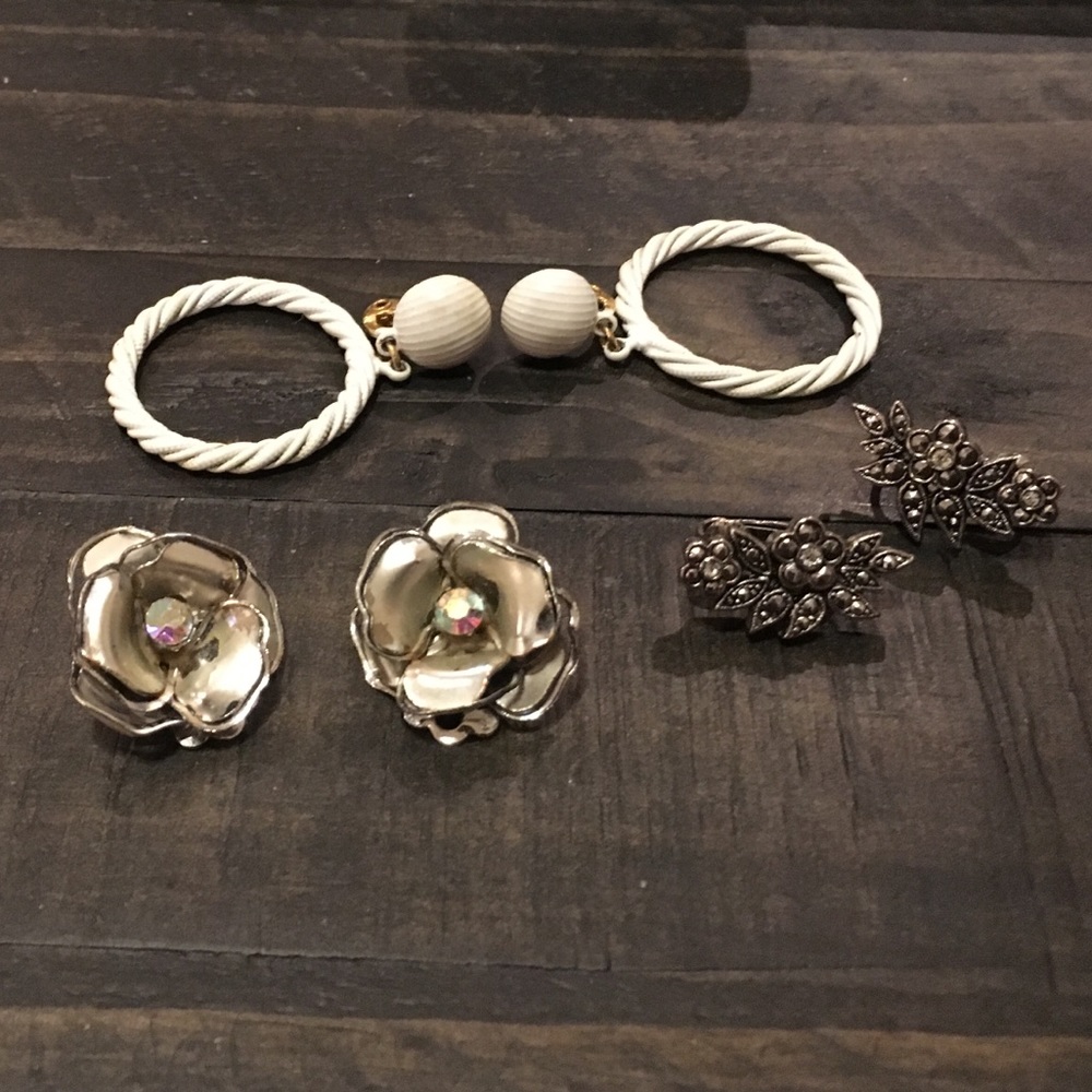 Vintage Monet and Cora Clip Earrings